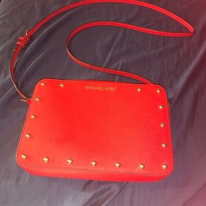 Red Michael kors crossbody